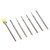 Nail Art Drill Bits Holder Box Set 7 Holes Dead Skin Remover Stainless Steel Nail Grinding Head Tools