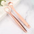 2pcs Stainless Steel Tongue Scraper Bacteria Bad Breath Removal Coated Tongue CleanerRose Gold