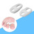 2Pcs 2 Hole Gel Silicone Overlapping Toe Separator Stretcher Protector Foot Care