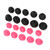 20pcs Mushroom Hair Curler Soft Silicone Different Size Sleeping Hair Styling Roller for Women Pink Black