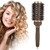 High quality Anion Anti static Round Hair Comb Salon Styling Brush Coffee(43mm)