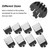 Hair Clipper Combs Guide Kit Plastic Hair Trimmer Guards Attachments Black Hair Salon Tool Set of 8 / 10PCS