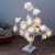 Desktop Rose Bonsai Tree Lamp 24 LED Tree Lamp Battery Powered Decorative Light for Living Room Bedroom