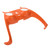 Game Controller Handle Decorative Strip Gamepad Grip Replacement DIY Shell Cover for PS5Orange