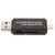 Storage Card Reader Micro USB OTG USB Plug and Play Memory Card Reader Writer for Windows for Android Phone PC Black
