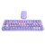USB Keyboard Mouse 2.4G Wireless 68 Keys Low Consumption Retro Cute ABS Gaming Keyboard Mouse for PC Purple Mixed Color