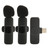 Wireless Lavalier Microphone 1 for 2 Lavalier Lapel Mic Supports Recording While Charging for Live Stream Interview