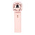 Handheld Fan Hanging Design Type C Rechargeable Portable Cooling USB Fan for Indoor Outdoor 5V 1A Pink