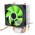 CPU Fan 3 Pin Connector Computer Accessory Non Light 2 Brass Pipe for AMD 775 / 1155 / Intel(Green )