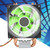 CPU Fan 3 Pin Connector Computer Accessory Non Light 2 Brass Pipe for AMD 775 / 1155 / Intel(Green )