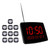 Wireless Calling System Time Display Restaurant Paging Table Bells with 10 Buttons 1 Receiver for Hotel Bar Hospital UK Plug