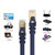 2pcs Cat8 40Gbps 2000Mhz Ethernet Cable RJ45 Network Cable LAN Patch Cord 1m