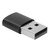 TypeC Adapter Converter Female to USB Male Fast Charging Computer Extender Accessories(Black )