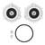 1 Pair NAB Hub Adapters Professional Reel to Reel Tape Opener with Rubber Ring for ReVox for Akai White