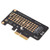 NVMe M.2 to PCIE3.0 Riser Card 32Gbps Black Half Height Baffle PCIE X4 Expansion Card for Win for OS X for Linux