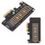 NVMe M.2 to PCIE3.0 Riser Card 32Gbps Black Half Height Baffle PCIE X4 Expansion Card for Win for OS X for Linux