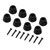 4 Pairs 30x20mm Rubber Feet Anti Vibration Base Pad Stand for Speaker Guitar Amplifier W Screws