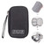 Electronic Accessories Organizer Bag Multifunction Data Cable Storage Bag for Power Bank Chargers USB Cable Earphones Black