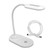 LED Desk Lamp with Wireless Charger Swivel Flexible Gooseneck Touch Control 3 Brightness Adjustable Table Lamp for Office White