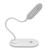 LED Desk Lamp with Wireless Charger Swivel Flexible Gooseneck Touch Control 3 Brightness Adjustable Table Lamp for Office White