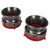 1 Pair NAB Hub Adapters Professional Polished Aluminum Reel to Reel Tape Opener for Studer ReVox for Akai for Teac Grey