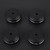 4CPS 40*15mm Amplifier Feet Shock Absorber Durable Aluminium Alloy Amplifier Pads Feet   Black