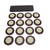 Restaurant Pager System 1 Host 15 Pagers Stackable Charging 300m Coaster Paging System with 3 Vibration Modes 100‑240V EU Plug