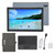2 in 1 Tablet 10.1 Inch for Android 12 6GB RAM 128GB ROM 8 Core CPU 4G Network 16MP Camera Tablet PC with Keyboard Grey US Plug