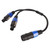 Speaker Splitter Cable 1 Female to 2 Male Plug and Play Speaker Break Out Adapter Cord for Stage Monitor Subwoofer 19.7in