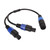 Speaker Splitter Cable 1 Female to 2 Male Plug and Play Speaker Break Out Adapter Cord for Stage Monitor Subwoofer 19.7in