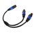 Speaker Splitter Cable 1 Female to 2 Male Plug and Play Speaker Break Out Adapter Cord for Stage Monitor Subwoofer 19.7in