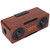 Wooden Bluetooth Speaker Digital Clock Wireless Speaker Supports Bluetooth AUX Memory Card PlaybackBrown Wood Grain