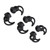 3 Sets Silicone Earbud Tips Professional Noise Reduction Comfortable Soft Sports Earbuds Tips Replacement for Sport Earphones Black