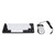61 Key RGB Illuminated Keyboard with Mouse Multi Color LED Backlit Wired Gaming Keyboard for Tablet Laptop White Center Black Frame
