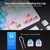 BAJEAL 87 Keys Wired Mechanical Keyboard Mixed Light Mechanical Keyboard with Mechanical Blue Switch Suspension Button White+Pink