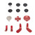 Replacement Thumbsticks Kit Sensitive Magnetic Metal Thumbsticks for Xbox One Elite Series 2 Red