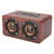Retro Bluetooth Speaker Built in Mic Portable Wireless Speaker Supports Memory Card USB AUX MP3Red Wood Grain