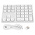 Wireless Numeric Keypad 35 Keys Slim 2 Connection Method Bluetooth Portable Number Pad for Home Office Travelling Business Trip White