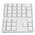 Wireless Numeric Keypad 35 Keys Slim 2 Connection Method Bluetooth Portable Number Pad for Home Office Travelling Business Trip White