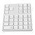 Wireless Numeric Keypad 35 Keys Slim 2 Connection Method Bluetooth Portable Number Pad for Home Office Travelling Business Trip White