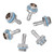6 PCS PC Water Cooling TwoTouch Fitting G1/4 Thread Barb Connector for Tube 7.5mm
