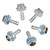 6 PCS PC Water Cooling TwoTouch Fitting G1/4 Thread Barb Connector for Tube 7.5mm