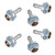 6 PCS PC Water Cooling TwoTouch Fitting G1/4 Thread Barb Connector for Tube 7.5mm
