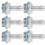6 PCS PC Water Cooling TwoTouch Fitting G1/4 Thread Barb Connector for Tube 7.5mm