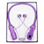 Bluetooth Neckband Headphone LED Power Display Memory Card Playback Magnetic Earbuds Headset with RGB Backlight Purple