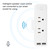 White  Countdown Timing Wifi Double USB Branch Control Voice Smart Socket for Tuya/Alexa