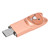 USB2.0 Flash Drive Cute Cartoon Portable Memory Stick with Adapter for Android Plug and PlayRose Gold 32G