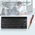 KM-801 Slim Mini 2.4G Wireless Keyboard Pen Mouse Set for Notebook Desktop Smart TV(Black+Red)