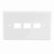 HDMI Coupler Cover Audio Video HDTV Wall Plate Panel With Cable (3 HDMI)