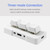 MK321-Pro 3-key Mini Customized Keyboard with Mechanical Blue Switch USB+2.4G+BT Connection for Office Game Multimedia White